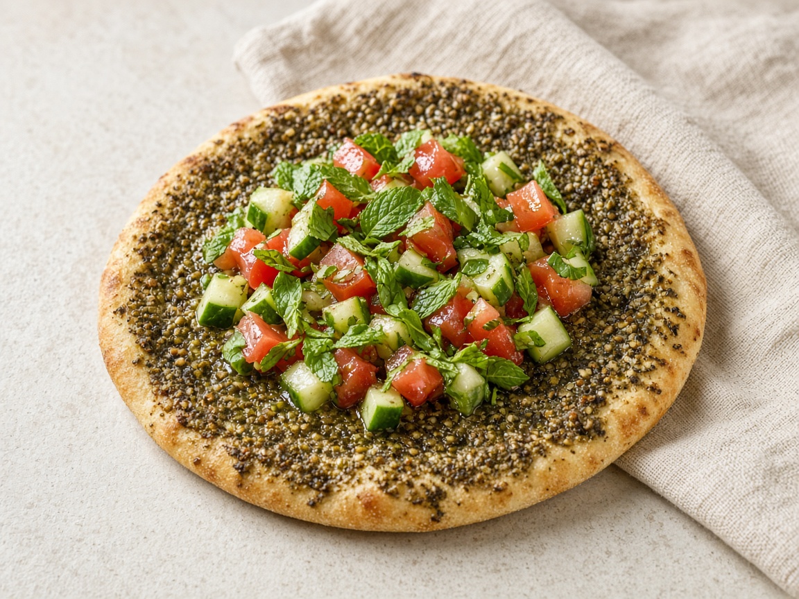 Zaatar with vegetables